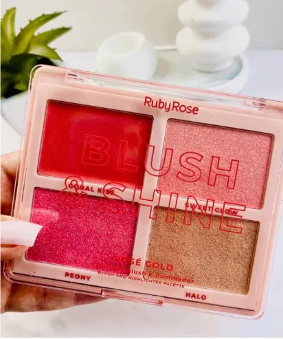 Paleta Ruby Rose Blush Shine HB M1001-1