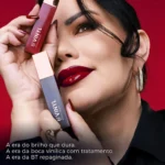 Bt Vinyl Batom Líquido Vinílico Bruna Tavares Brilho Vinil Cor Diana - Vinho Avermelhado - Imagem 5